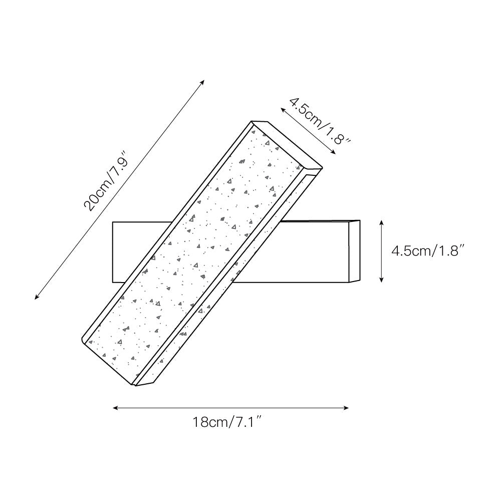 Ostruvyo Modern Minimalist Linear Walnut Travertine Wall Lamp - Neutralighting