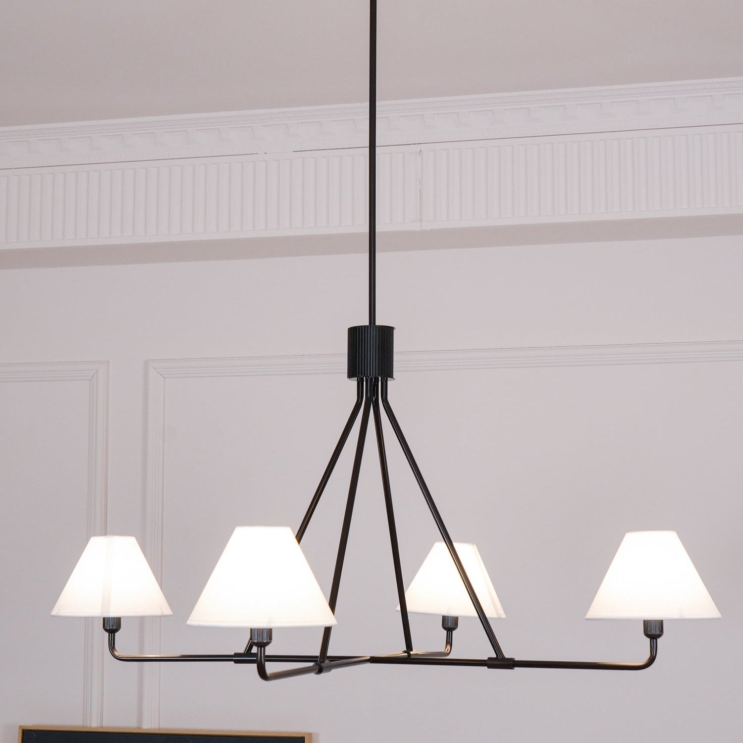 Ornuvyh Vintage Industrial Metal Fabric Chandelier - Neutralighting