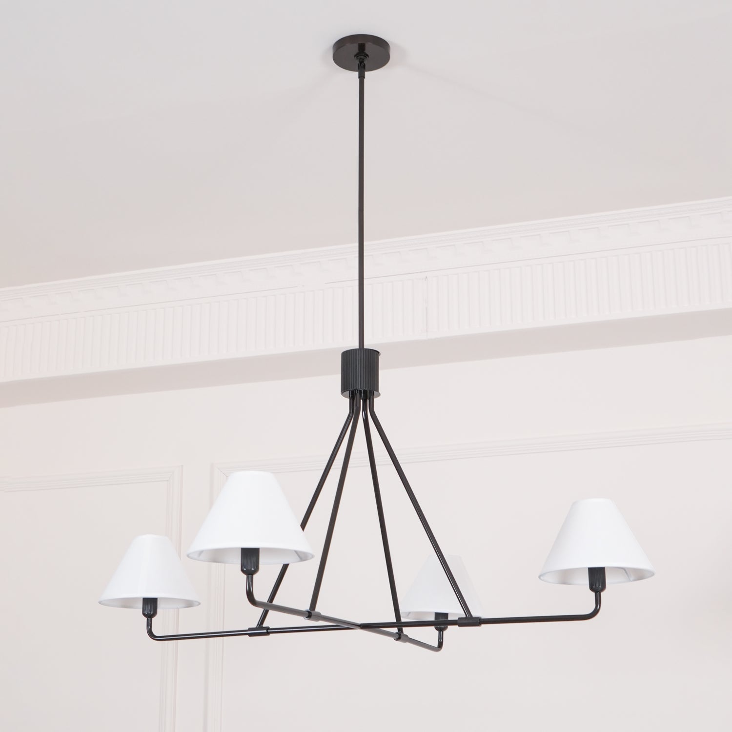 Ornuvyh Vintage Industrial Metal Fabric Chandelier - Neutralighting
