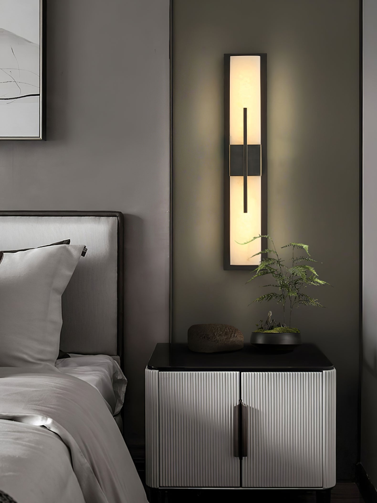 Lylirel Rectangular Alabaster Wall Light - Neutralighting