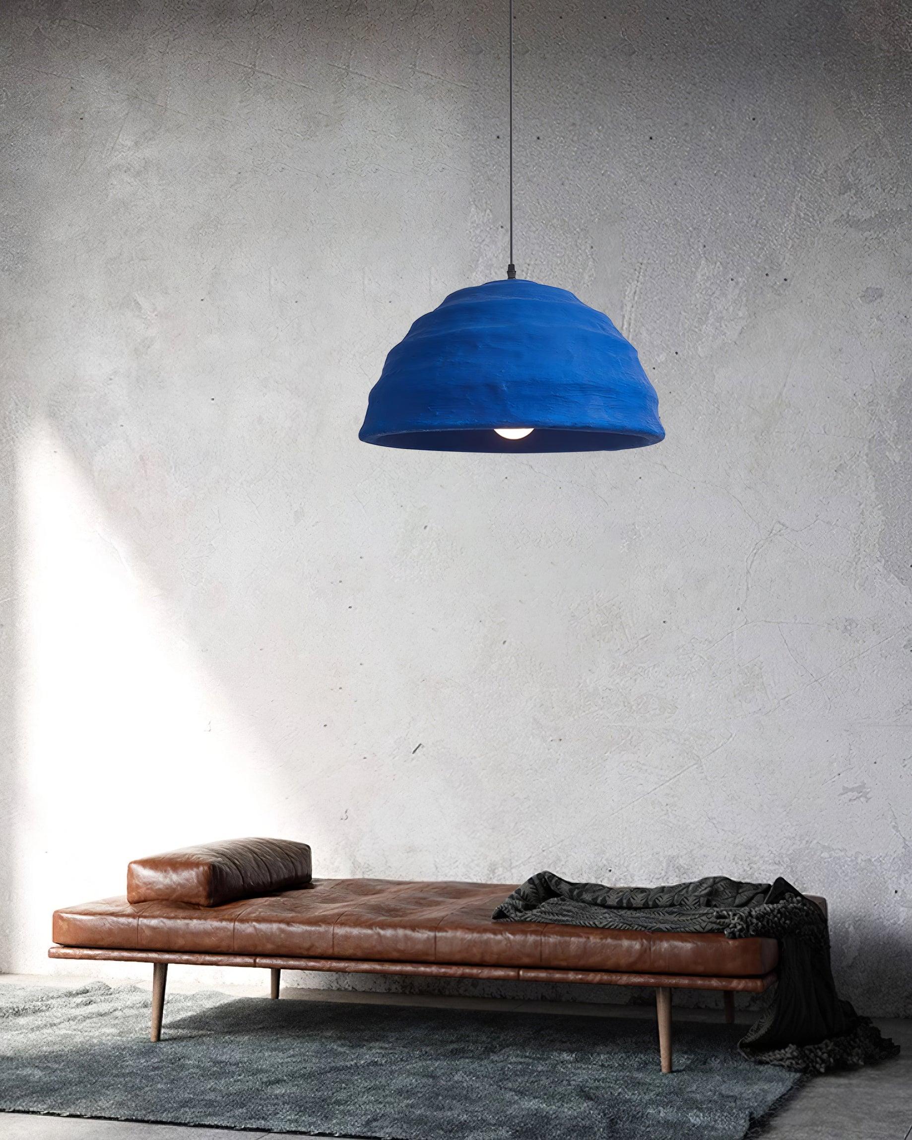 Pendant Lamp Dome Shade Blue Industrial - Neutralighting