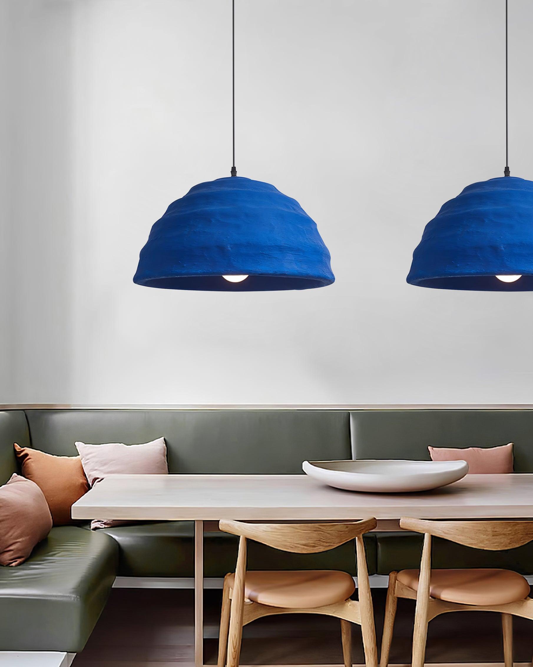 Pendant Lamp Dome Shade Blue Industrial - Neutralighting