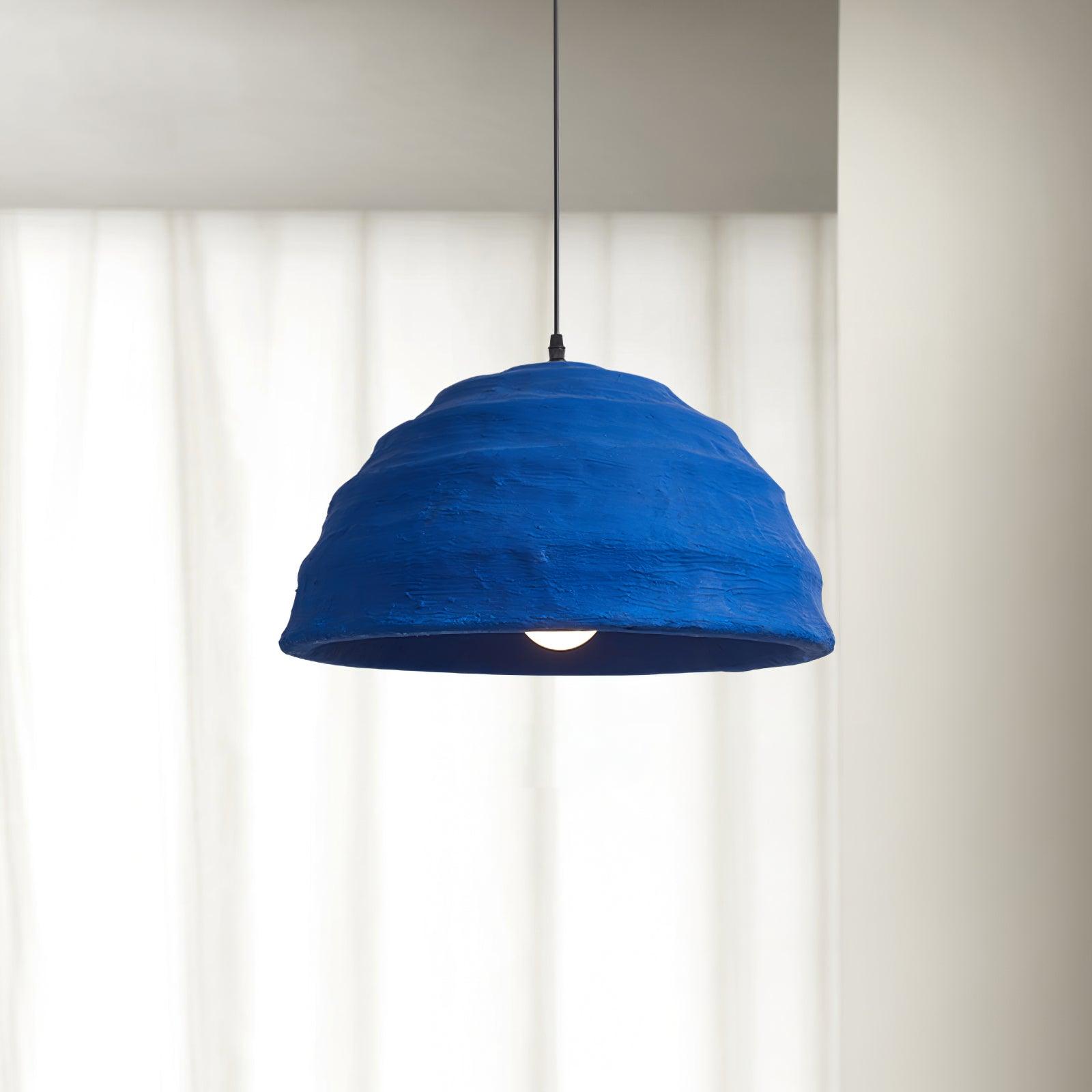 Pendant Lamp Dome Shade Blue Industrial - Neutralighting