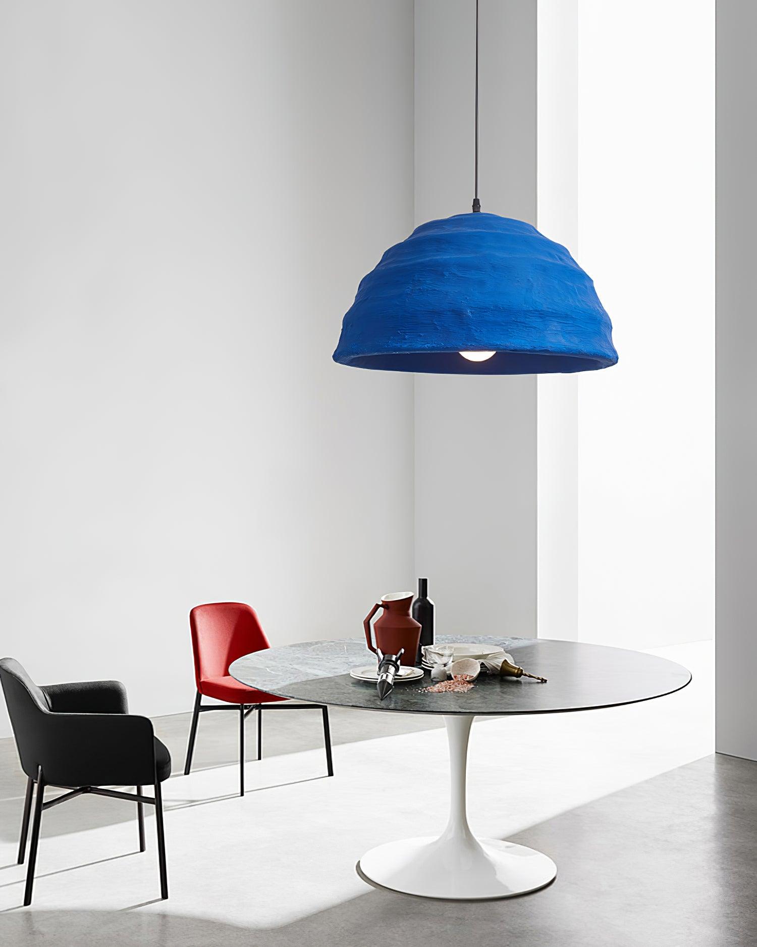 Pendant Lamp Dome Shade Blue Industrial - Neutralighting