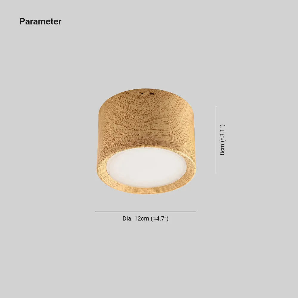 Arisha Modern Round Flush Mount Ceiling Light, Wood/Black, Living Room - Neutralighting