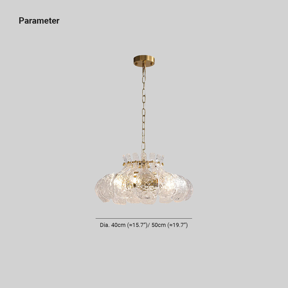 Arisha Modern Pear Shaped Chandelier Ice Melting Glass Bedroom - Neutralighting