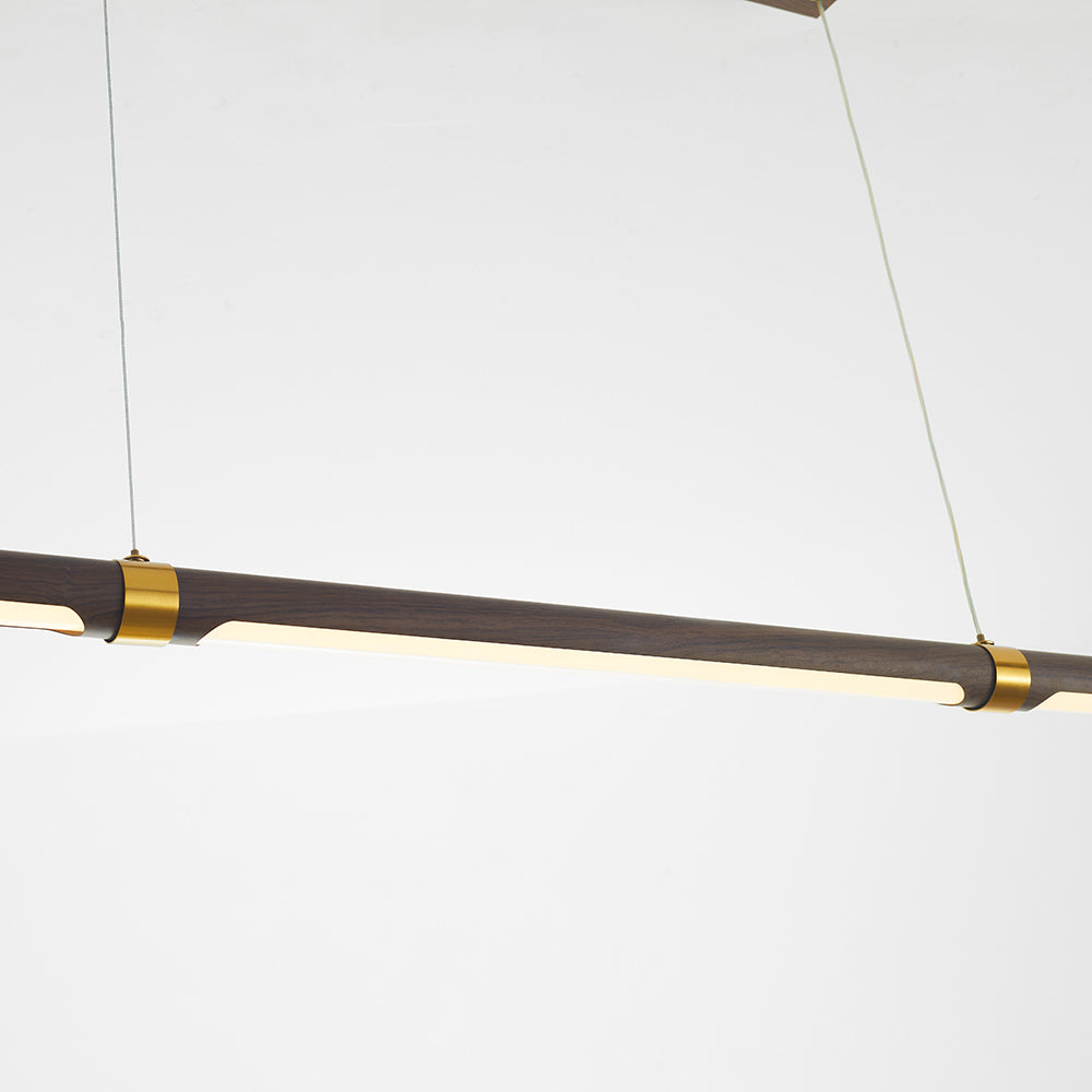 Muto Modern Minimalist Pendant Light, Metal Water Transfer Wood - Neutralighting