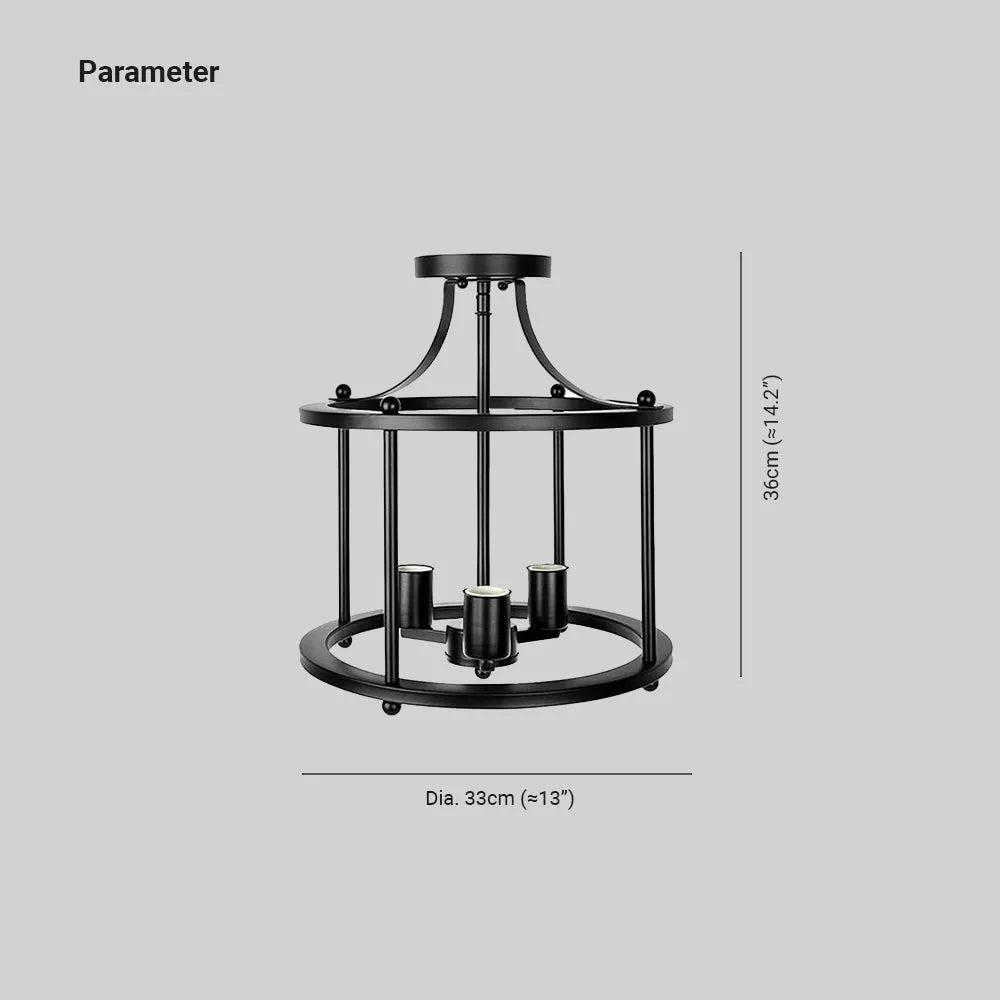 Austin Flush Mount Ceiling Light Lantern Industrial - Neutralighting