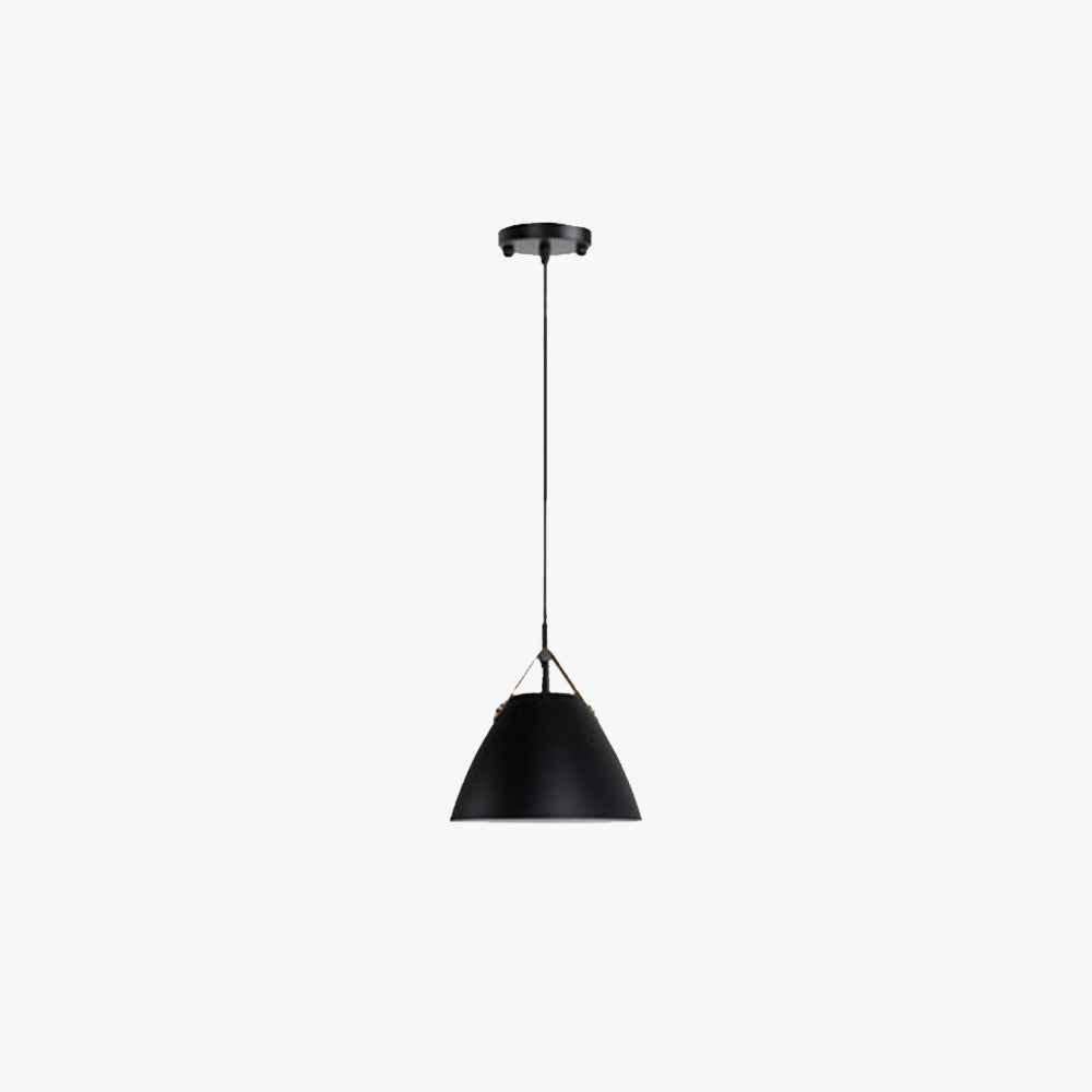 Valentina Modern Frisbee Shaped Metal Pendant Light, Black/White - Neutralighting