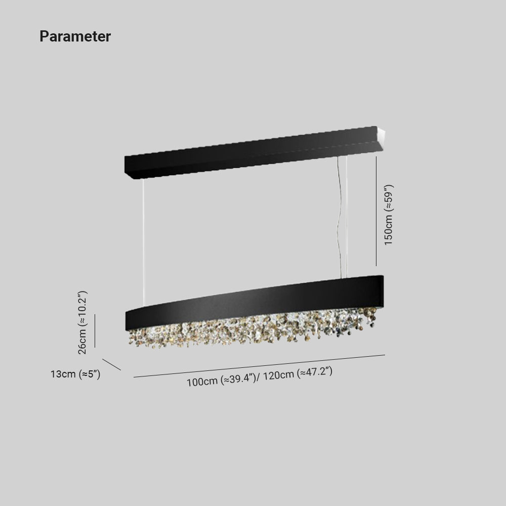 Kristy Modern Crystal Pendant Light Black/White/Brown/Gold - Neutralighting