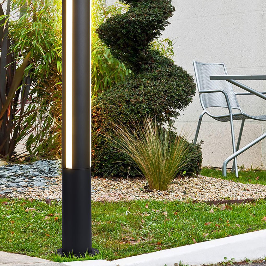 Ray Column Double Light Strip Outdoor Path Light, Black - Neutralighting