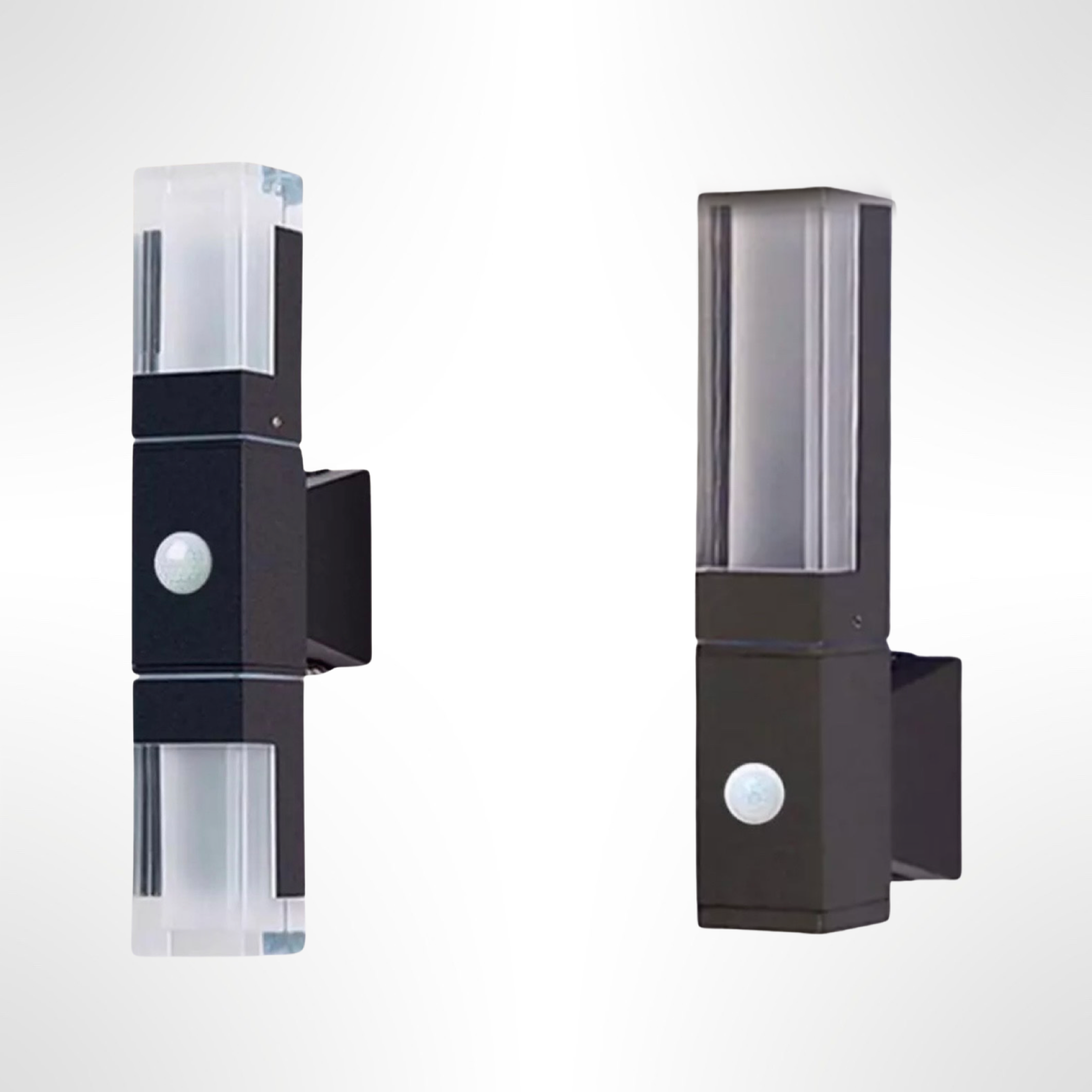 Ray Modern Rectangular Double- Head Metal Outdoor Wall Lamp - Neutralighting