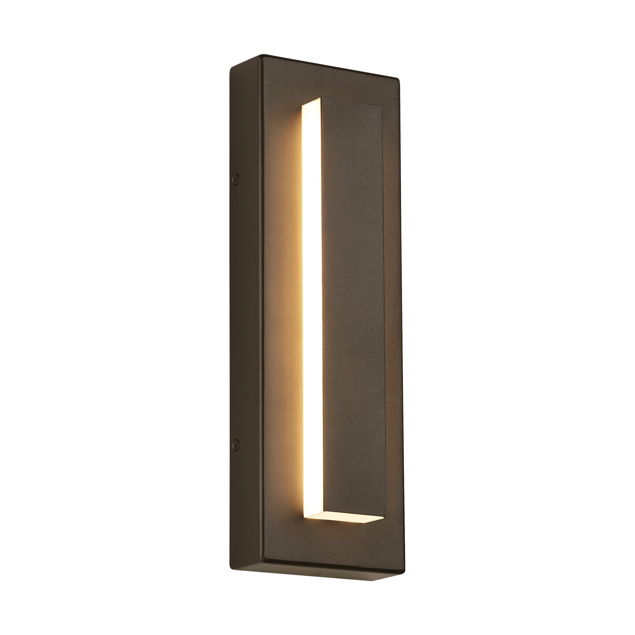 Kasso Modern Square Metal Outdoor Wall Lamp, Dark/Gray Bronze - Neutralighting