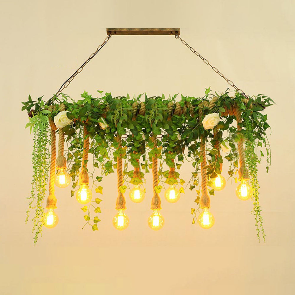 Ritta Natural Decorative Metal/Glass Pendant Light, Green - Neutralighting