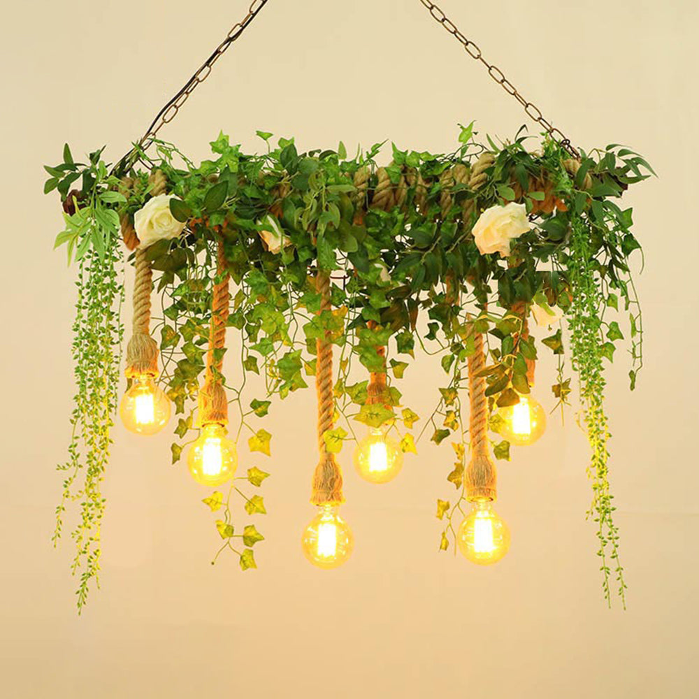 Ritta Natural Decorative Metal/Glass Pendant Light, Green - Neutralighting