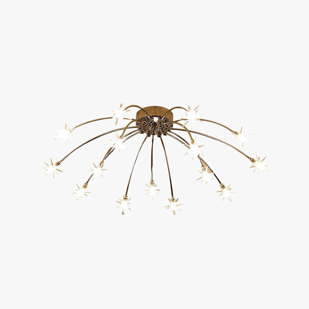 Arisha Art Deco Starry Flush Mount Ceiling Light - Neutralighting