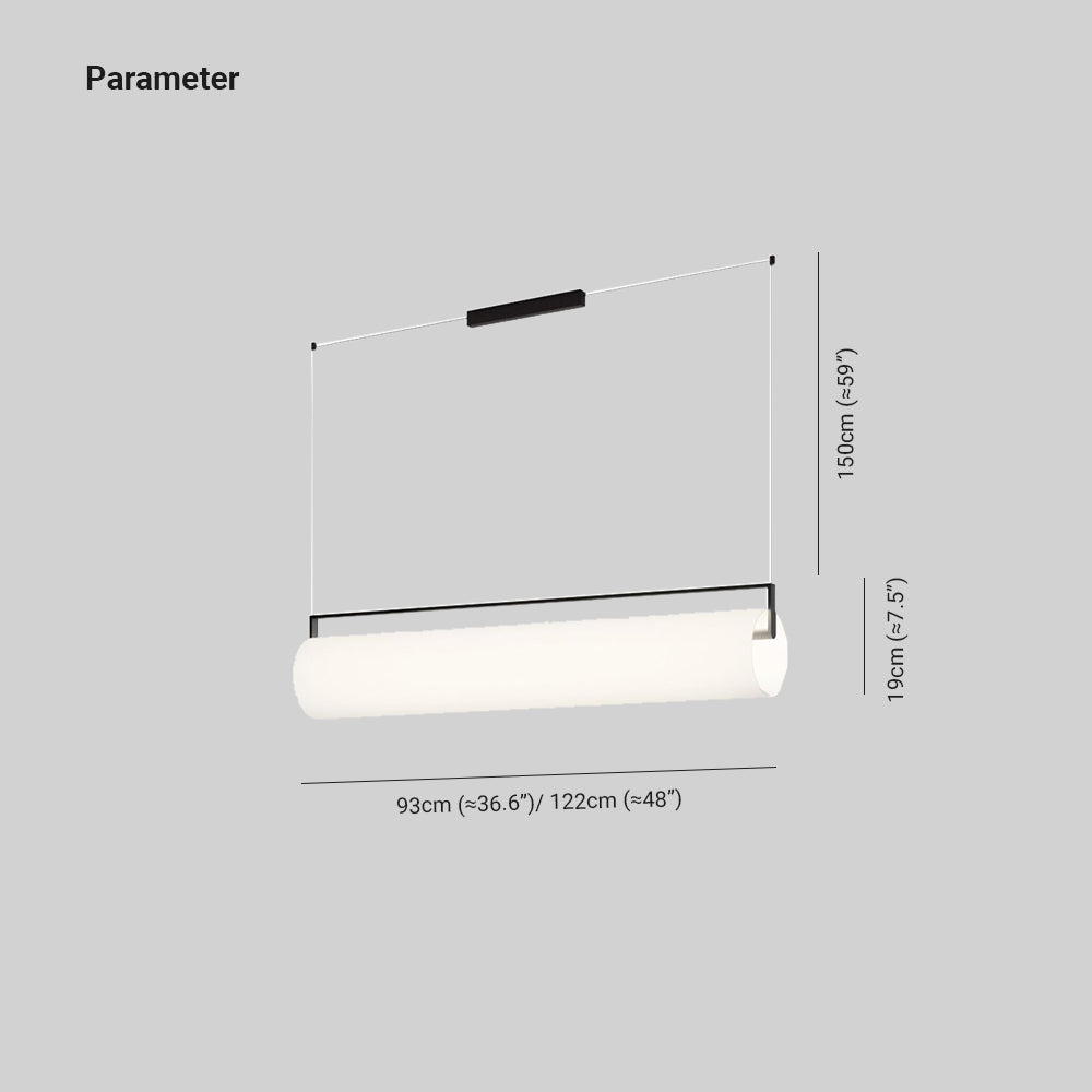 Arisha Desinger Cylindrical Shape Linear Pendant Light - Neutralighting