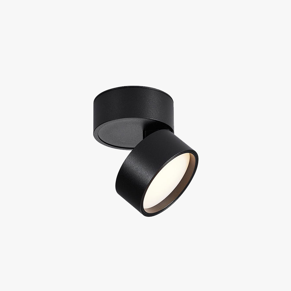 Arisha Flush Mount Ceiling Light Cylindrical Modern, Metal, Black/White, Hallway - Neutralighting