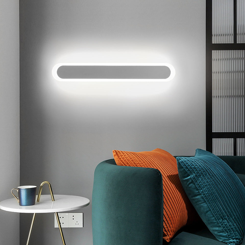 Arisha Modern Linear Vanity Wall Lamp, White/Brown, Bathroom - Neutralighting