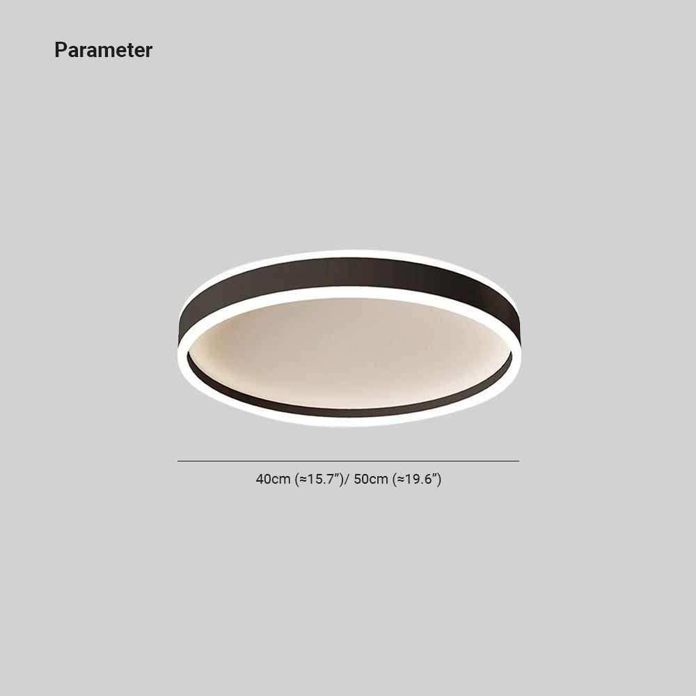 Arisha Modern Round Led Metal Flush Mount Ceiling Light, White/Black - Neutralighting