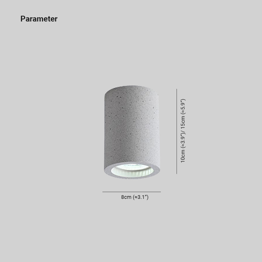 Aria Modern Cylinder LED Flush Mount Ceiling Light, Living Room