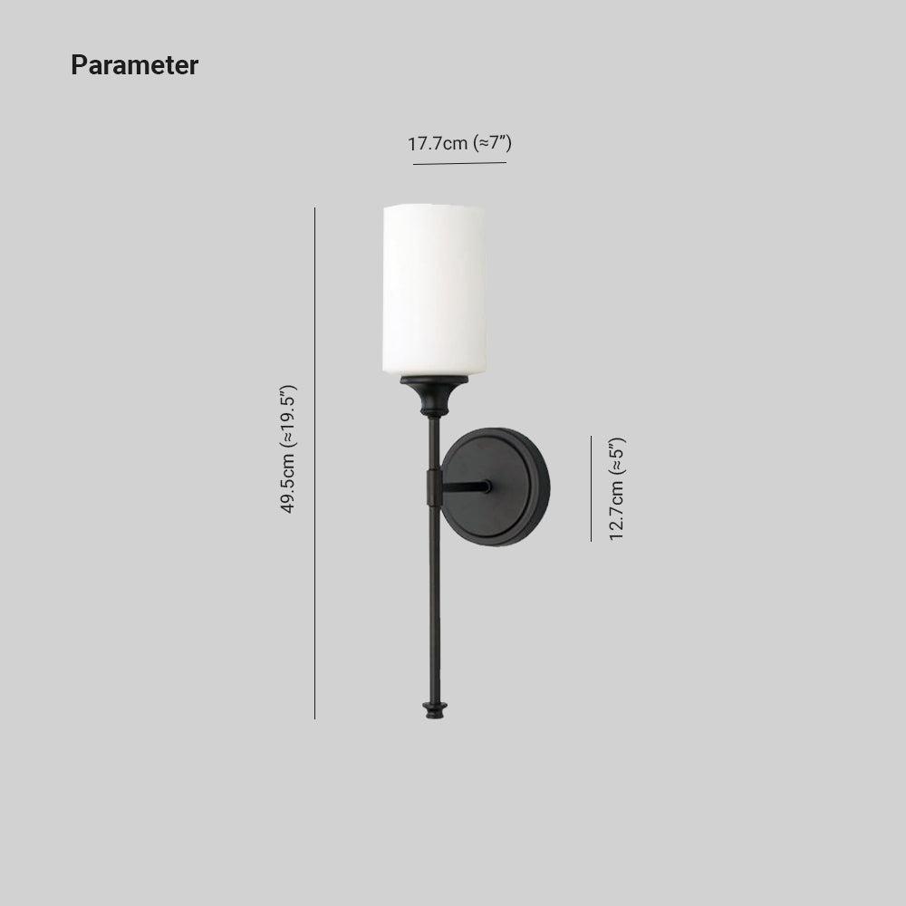 Arisha Milky Glass Mirror Front Vanity Wall Lamp, 2 Colour - Neutralighting