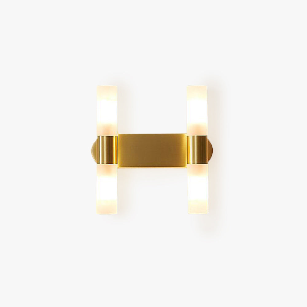 Arisha Modern Cylindrical Metal Led Wall Lamp, Gold