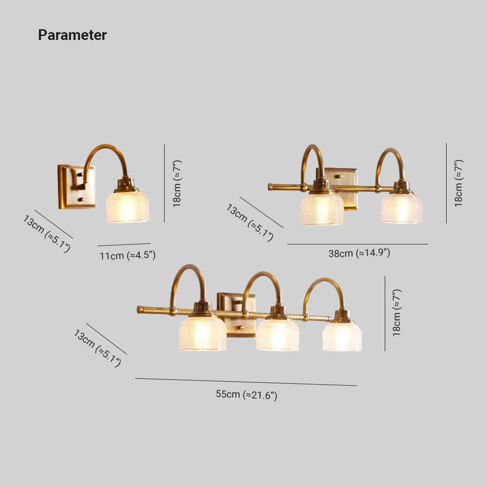 Arisha Prismatic Glass Vanity Wall Lamp - Neutralighting