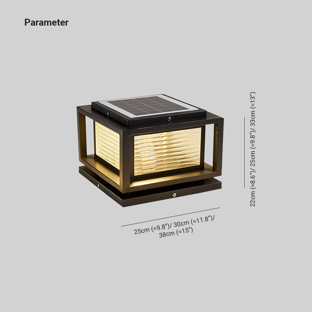 Ray Contemporary LED Rectangular Metal Outdoor Lamps, Black - Neutralighting