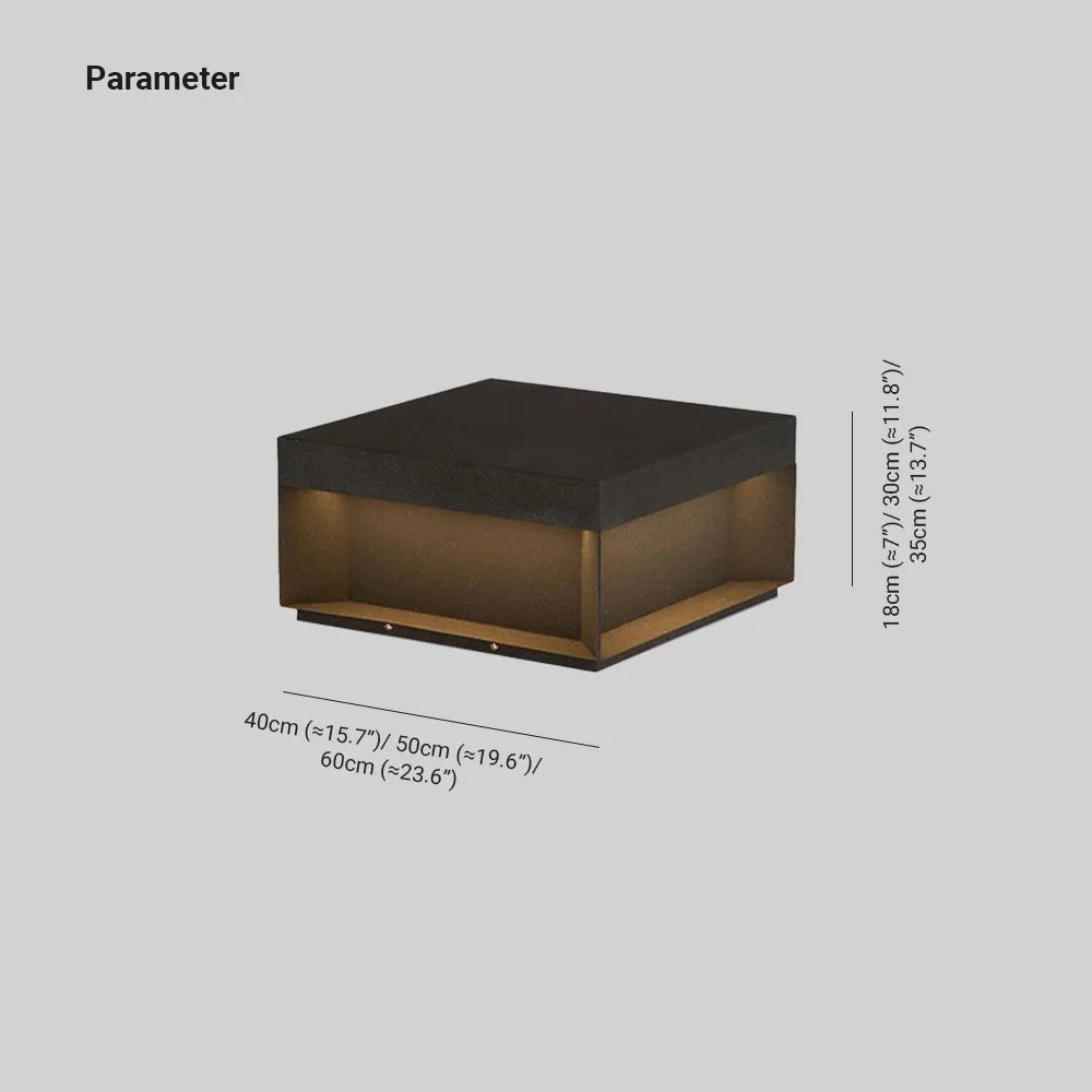 Elow Outdoor Post Lamps Modern Square Solar - Neutralighting