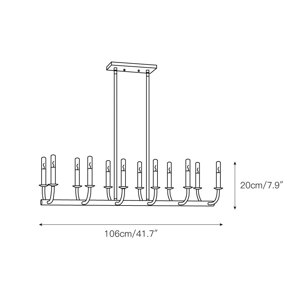 Xenuvyh Modern Minimalist Vintage Industrial Metal Chandelier - Neutralighting