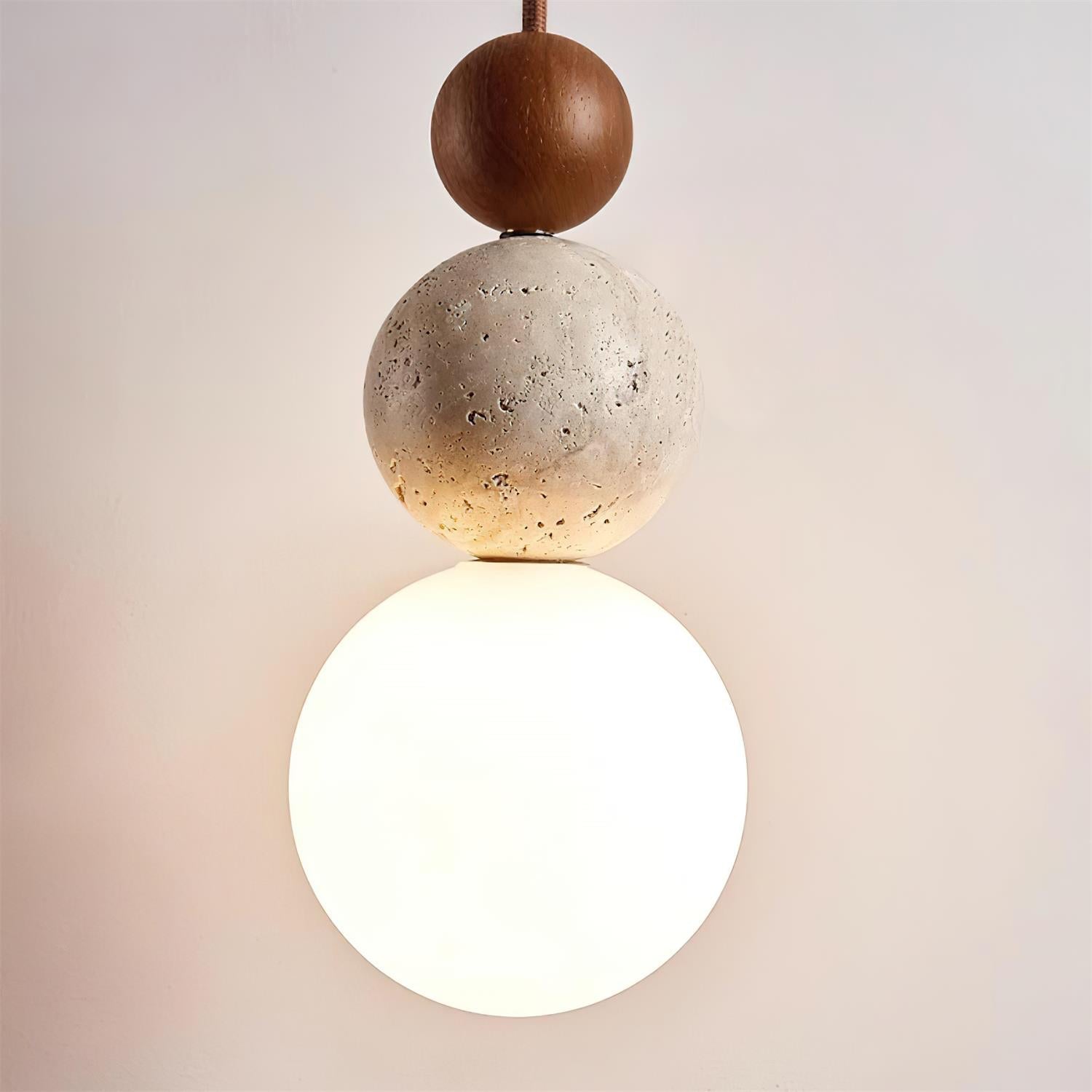 Ball Travertine Pendant Lamp - Neutralighting
