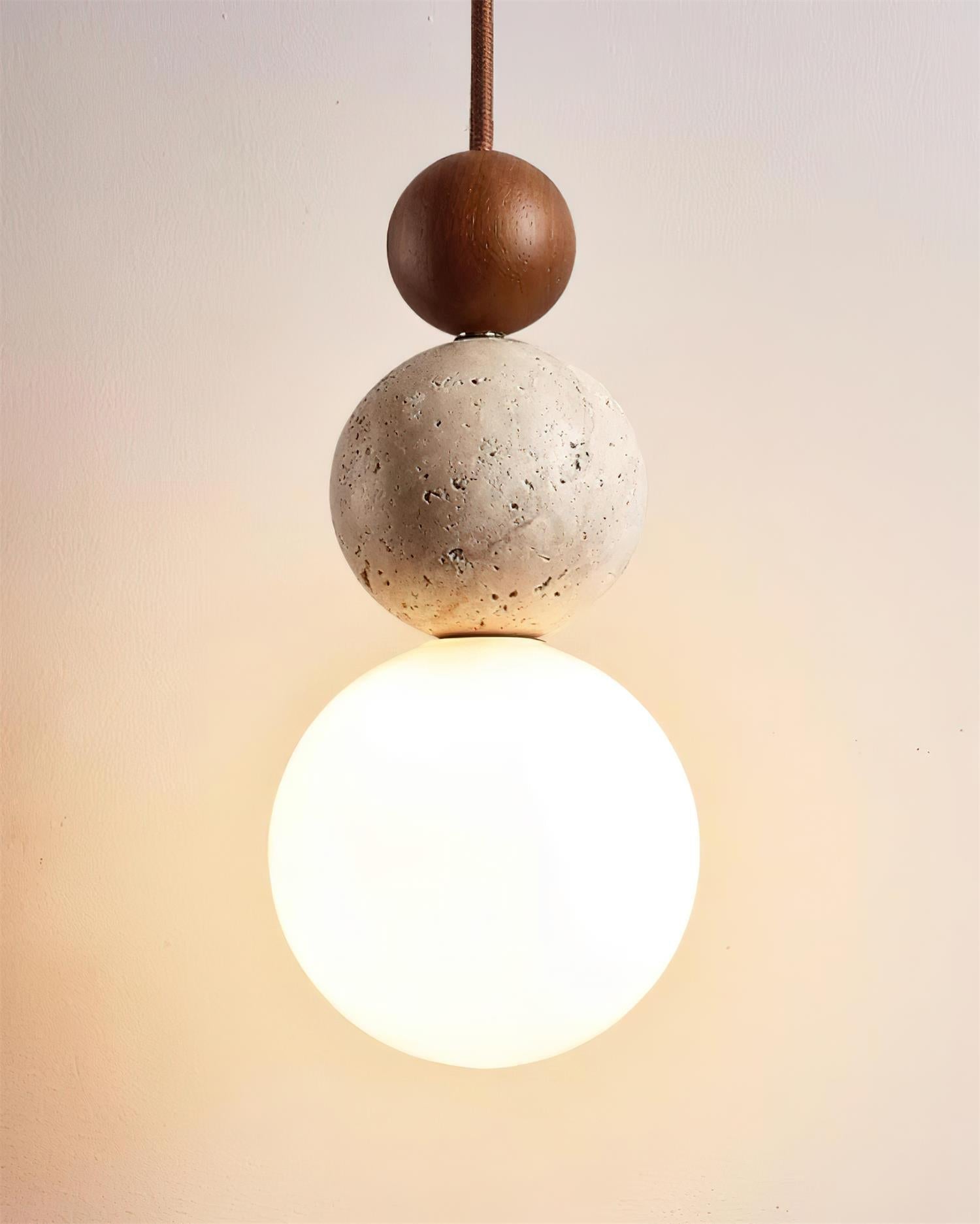 Ball Travertine Pendant Lamp - Neutralighting