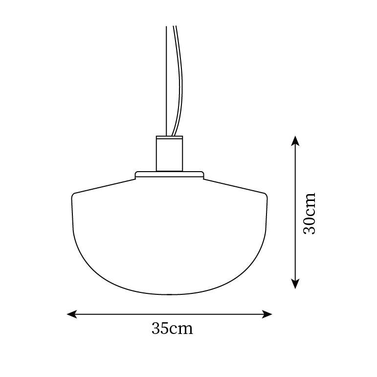 Pendant Lamp Glass Dome Metal Mount Minimalist Relax - Neutralighting