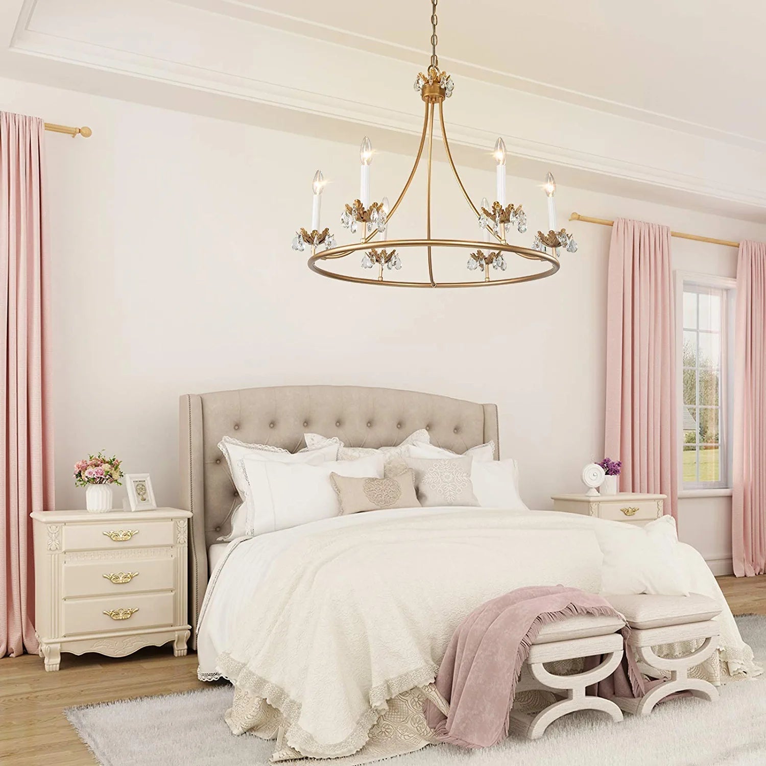 Yrvuvyh Vintage Industrial Luxury Brass Crystal Chandelier - Neutralighting