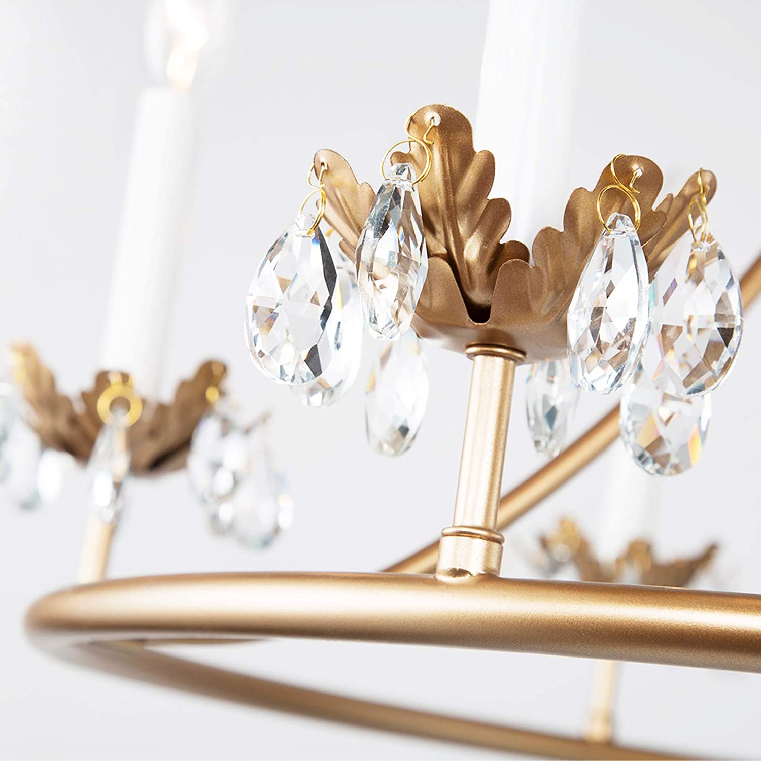 Yrvuvyh Vintage Industrial Luxury Brass Crystal Chandelier - Neutralighting