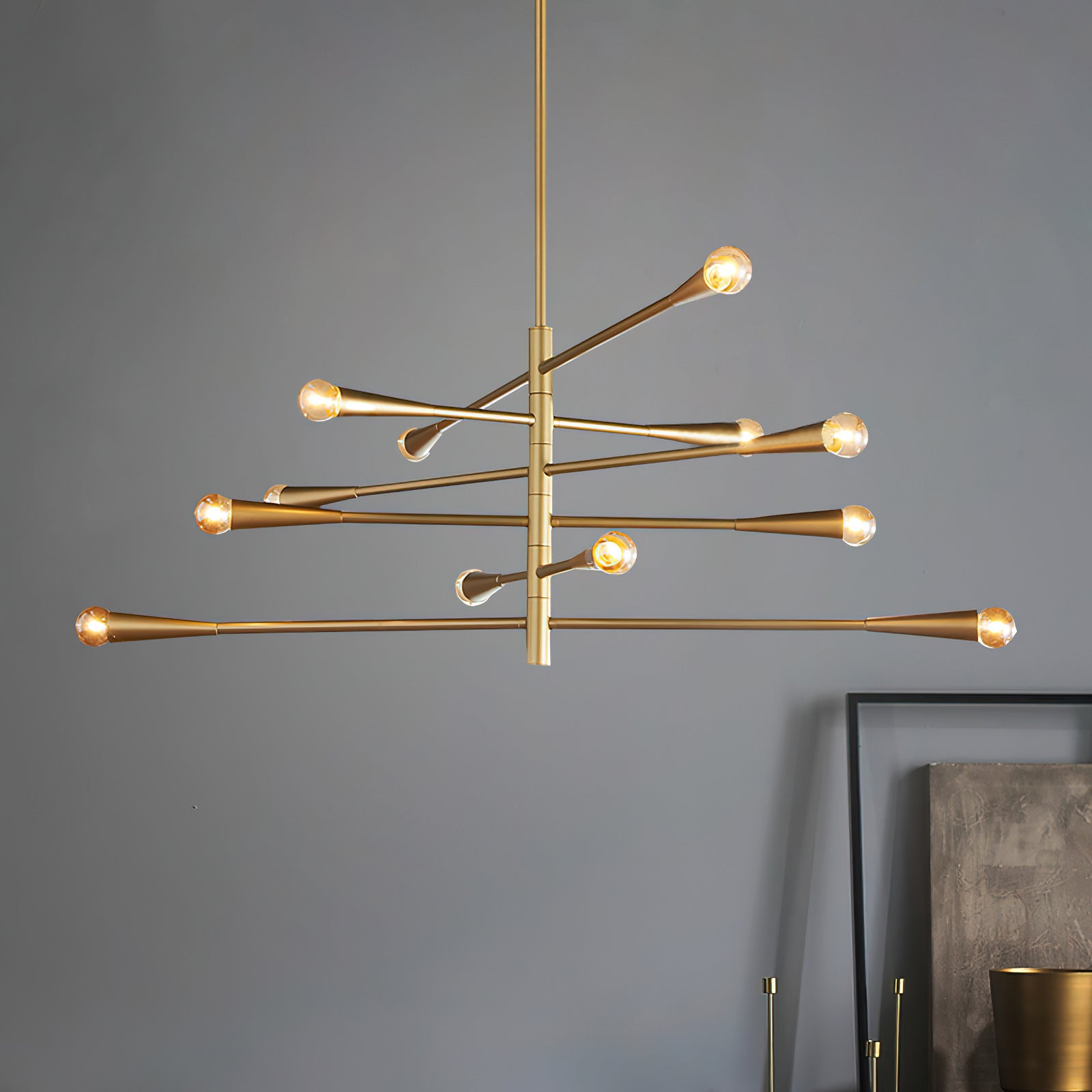 Sifuvyu Modern Minimalist Brass Metal Chandelier - Neutralighting