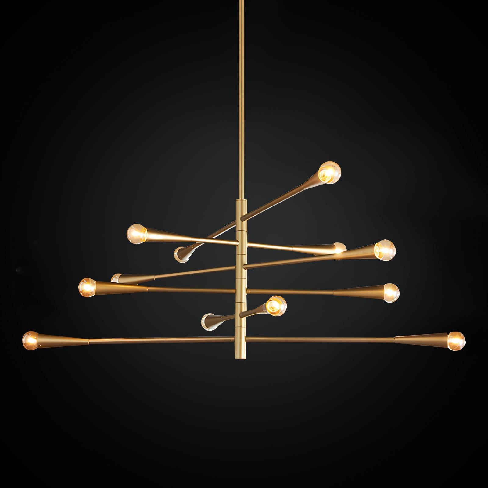 Sifuvyu Modern Minimalist Brass Metal Chandelier - Neutralighting