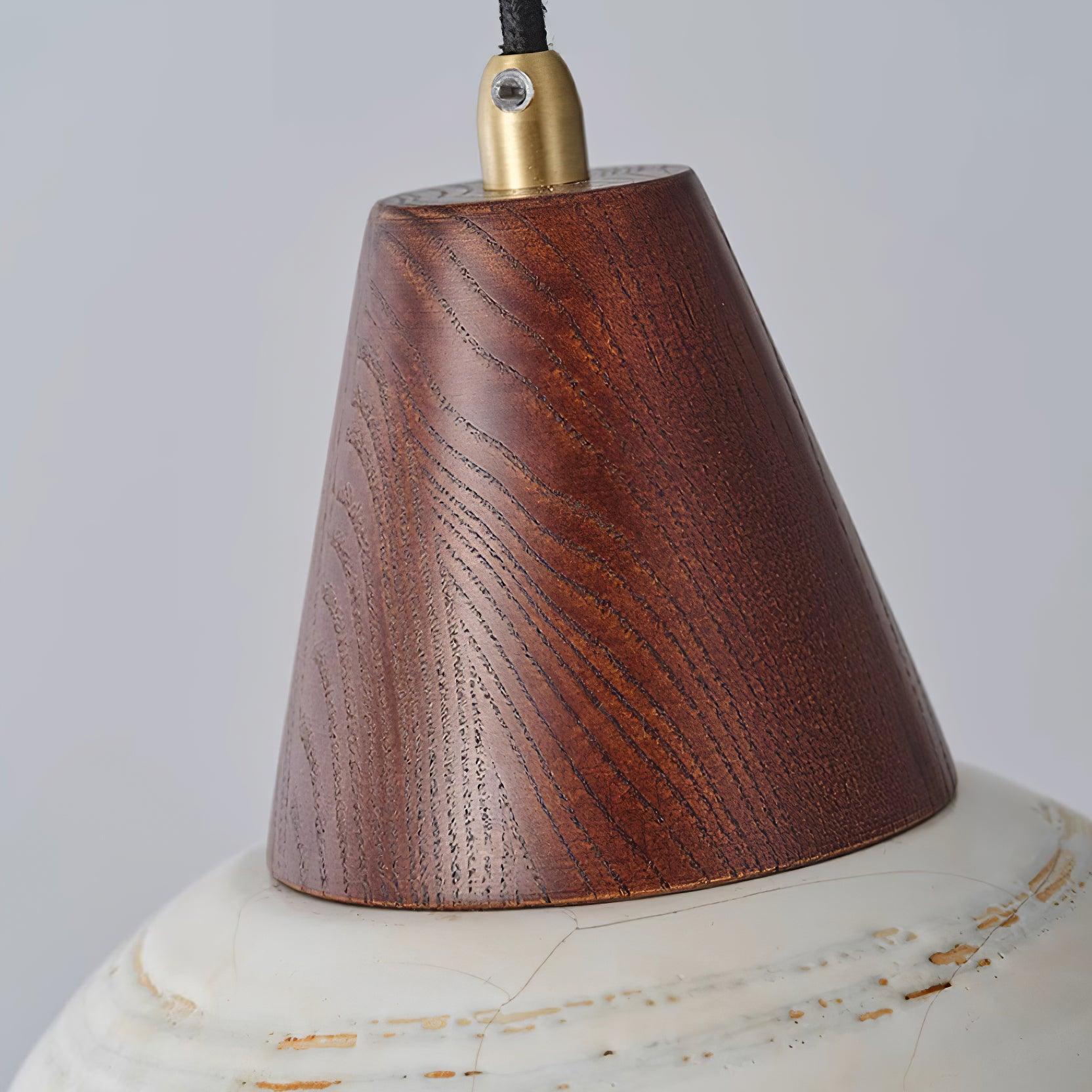 Pendant Lamp Textured Ceramic Shade Tapered Nordic Minimalist - Neutralighting