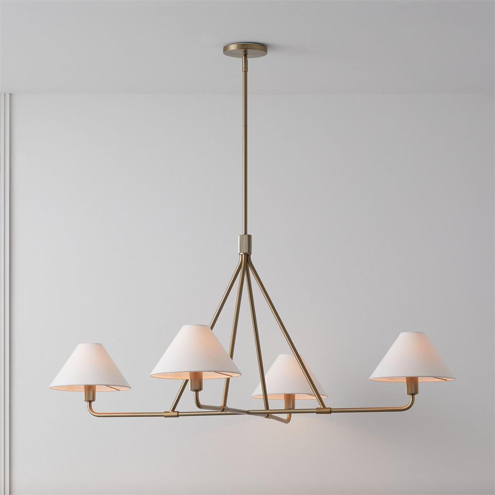 Ornuvyh Vintage Industrial Metal Fabric Chandelier - Neutralighting