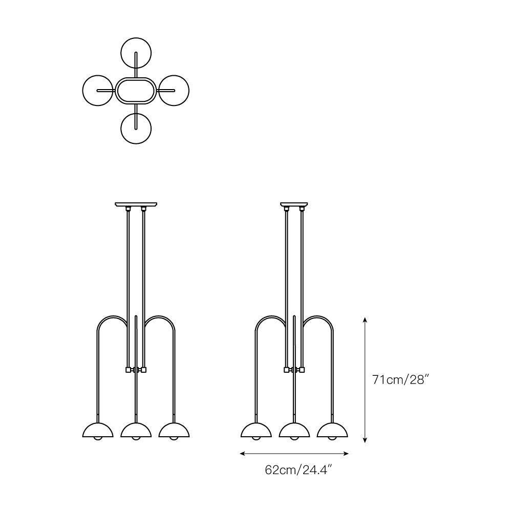 Blikuvyh Vintage Industrial Atelier Brass Metal Chandelier - Neutralighting