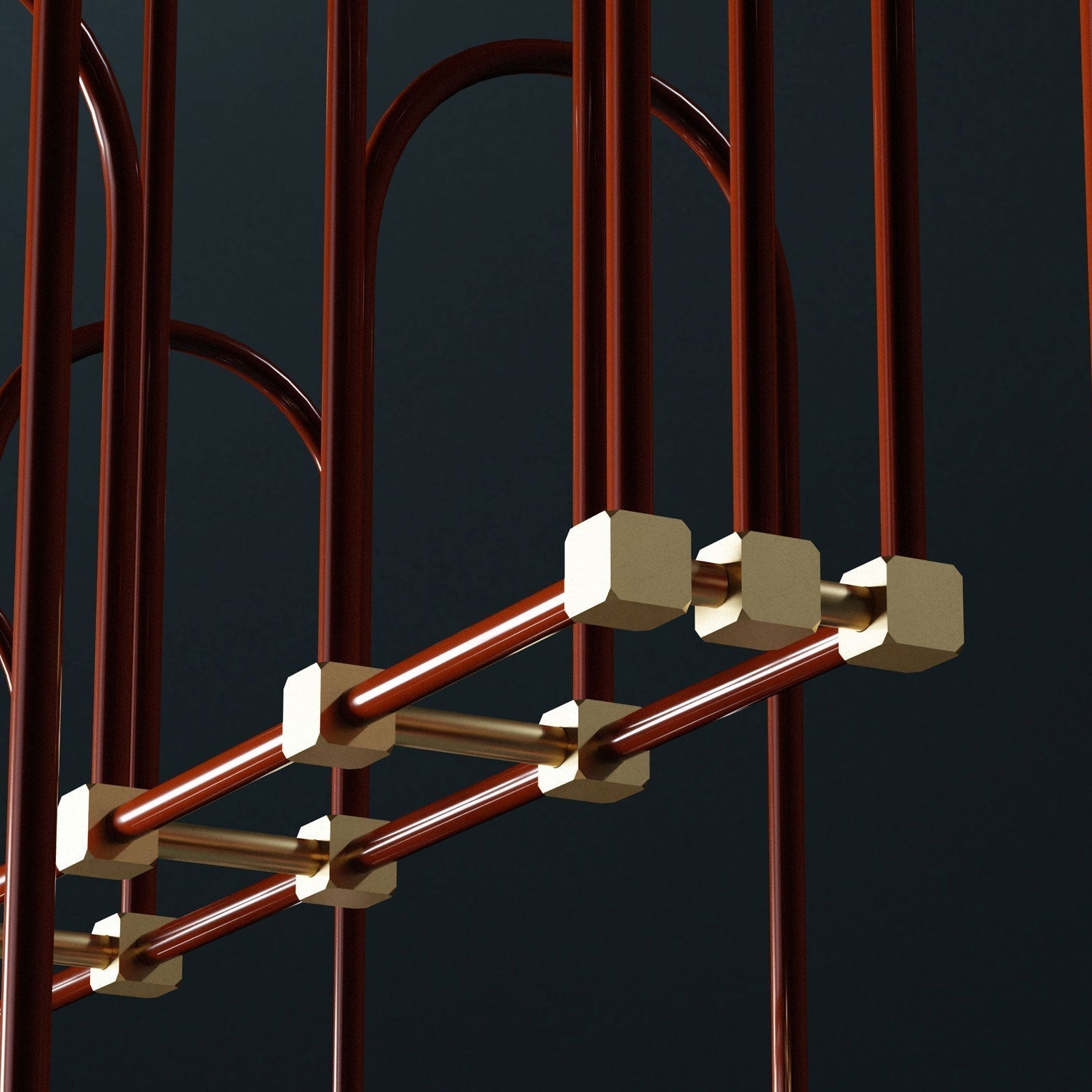 Blikuvyh Vintage Industrial Atelier Brass Metal Chandelier - Neutralighting
