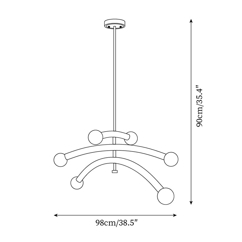 Aurevia Arc Globe Chandelier - Neutralighting