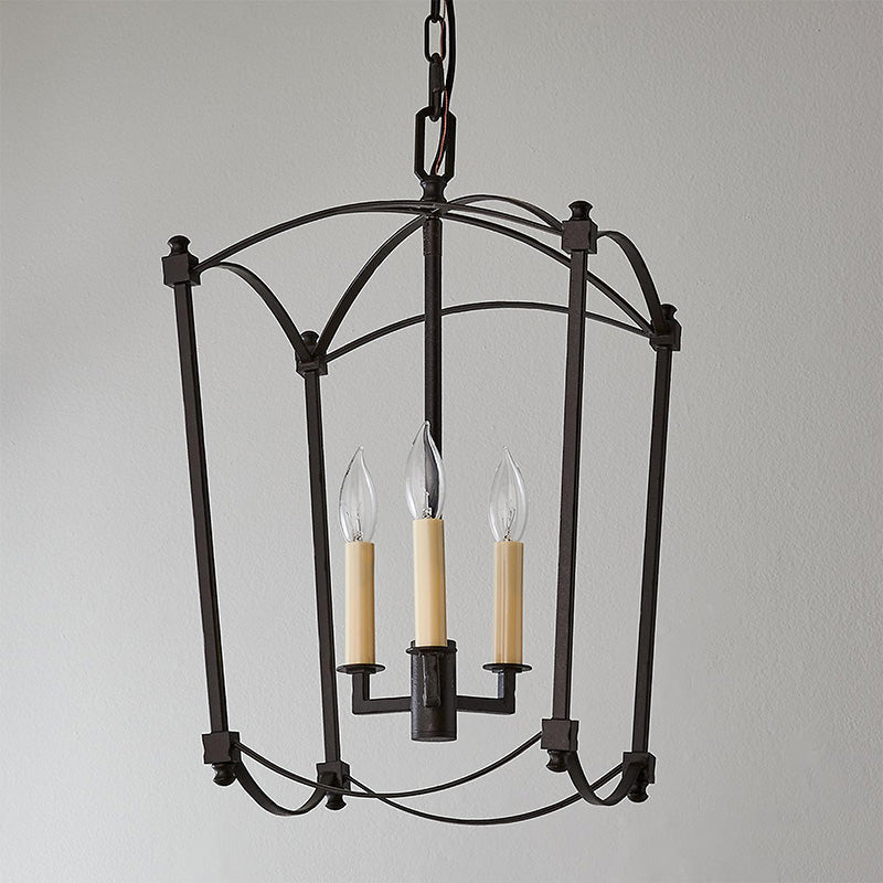 Xenuvyu Modern Minimalist Industrial Black Metal Lantern Pendant Lamp - Neutralighting