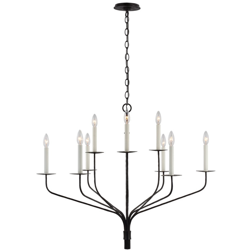 Caeluvyh Vintage Industrial Black Metal Chandelier - Neutralighting