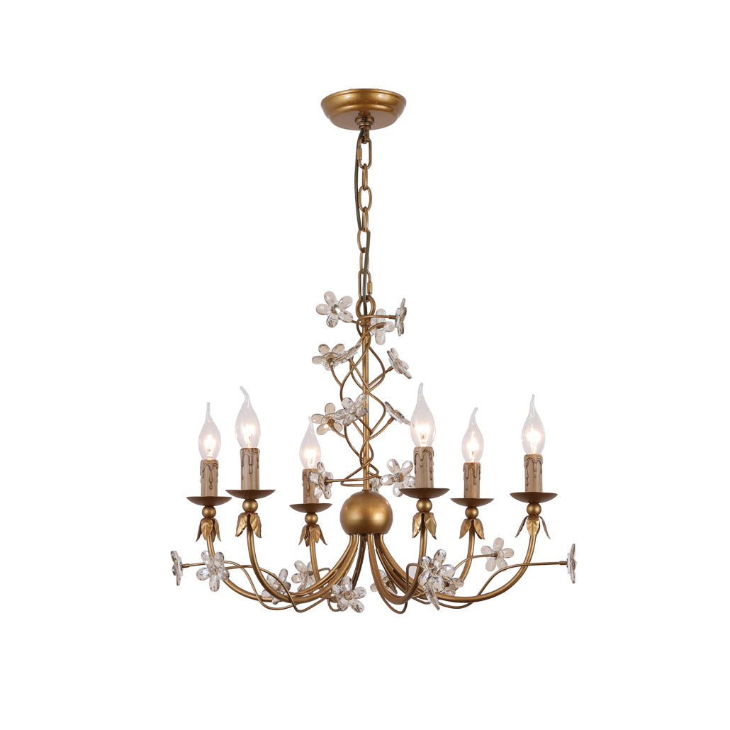 Ornuvyu Postmodern Luxury Clear Metal Crystal Chandelier - Neutralighting