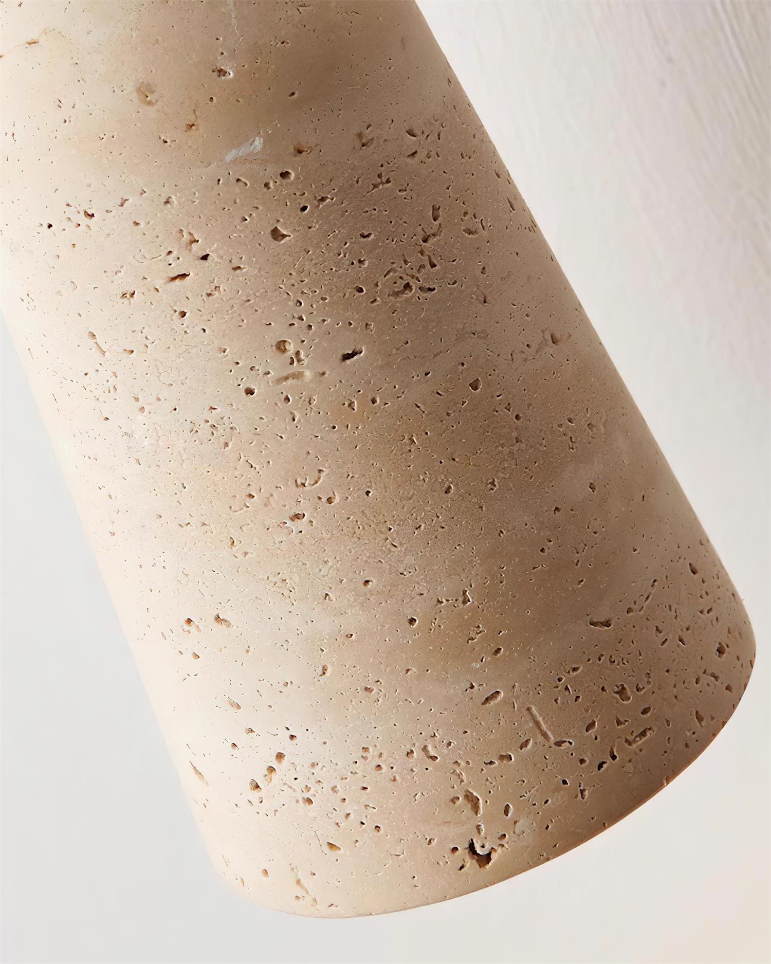 Bellaro Travertine & Wood Pendant Light - Neutralighting