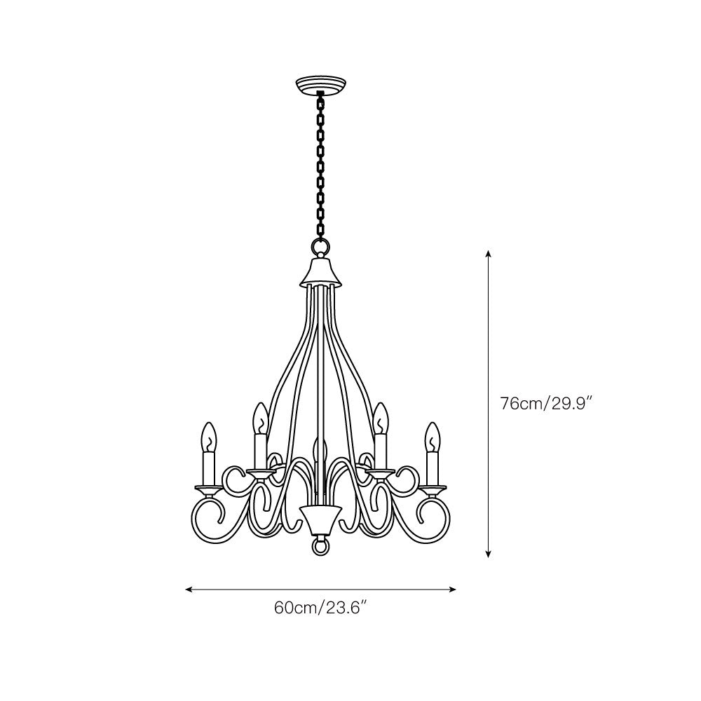 Dvaluvyu Vintage Industrial Metal Chandelier - Neutralighting