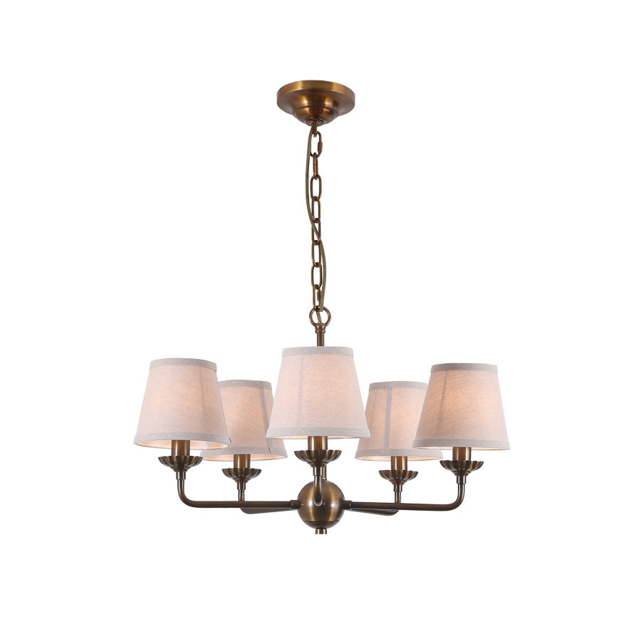 Gloruvyh Vintage Industrial Fabric Metal Chandelier - Neutralighting