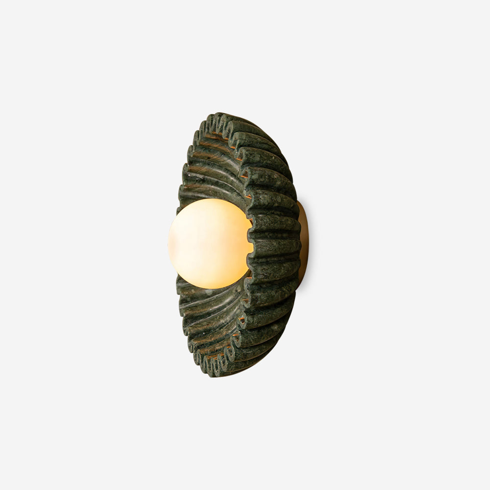 Wall Lamp Ceramics and Glass Dark Green White Black Beige Sculptural - Neutralighting